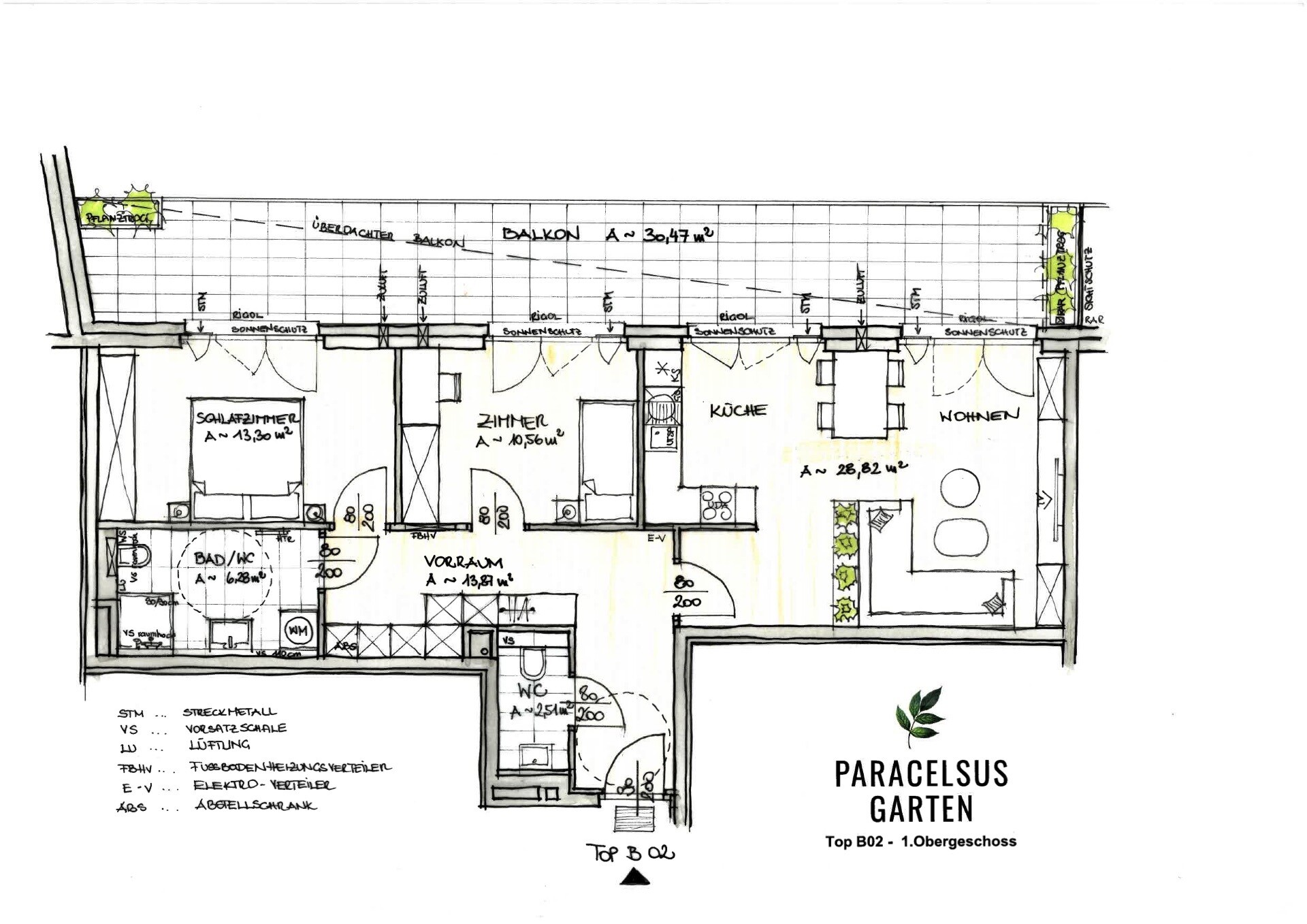 Paracelsus Garten Top B04 Umbau Entwurf